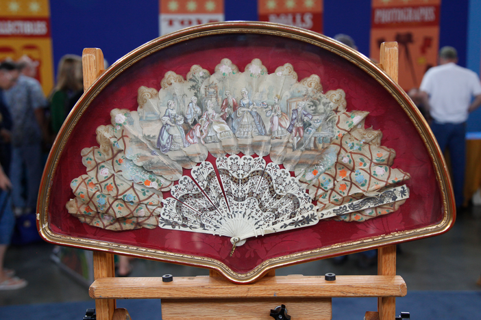 Appraisal: French Silk and Bone Fan, ca. 1800, in Special: Simply the Best.